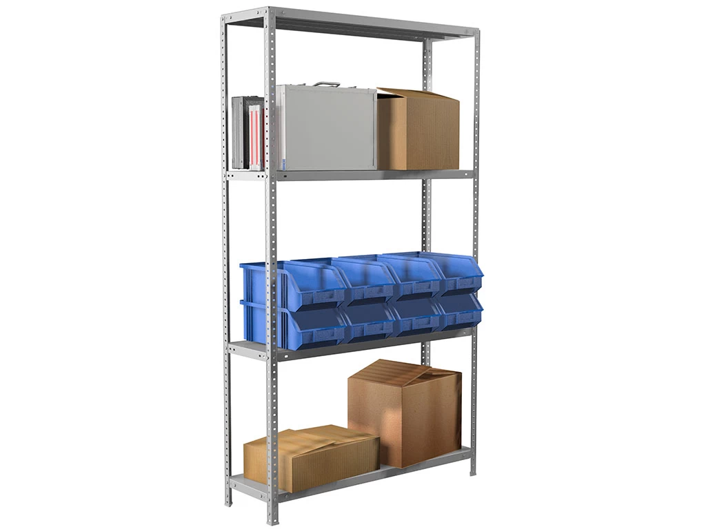 Стеллаж металлический Практик MS Standart 185/100х40/4